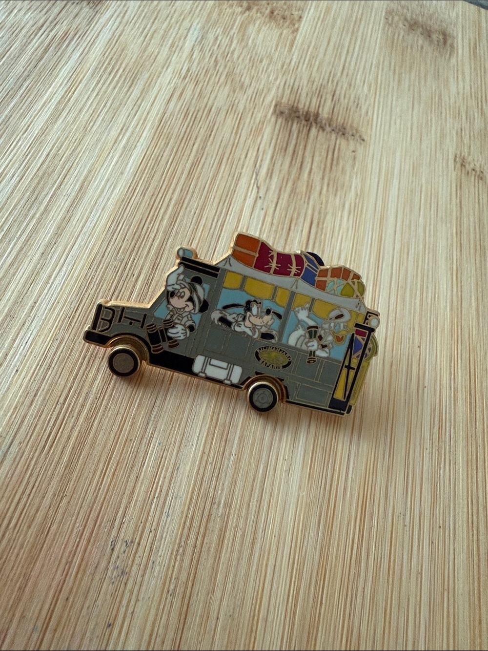 Disney Mickey & Friends Bus Enamel Pin - Gray with Multicolor Accents